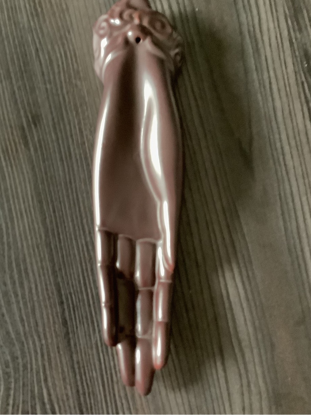 Ceramic Buddha Hand Incense Holder Brown 10” - Picture 11 of 13